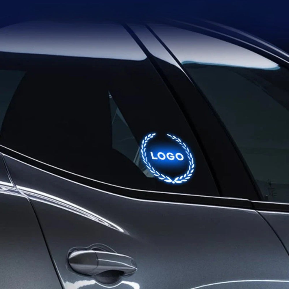 Wiederaufladbares LED-Auto-Logo – Neonlicht-Effekt