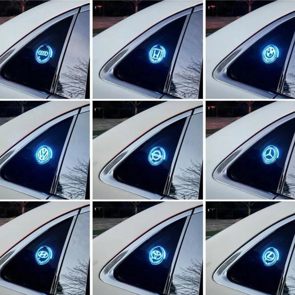 Wiederaufladbares LED-Auto-Logo – Neonlicht-Effekt