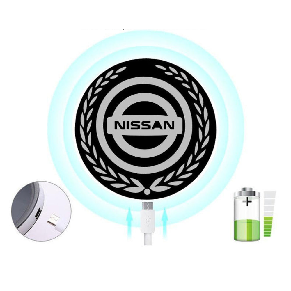 Wiederaufladbares LED-Auto-Logo – Neonlicht-Effekt